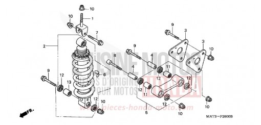 REAR CUSHION CBR1100XX3 de 2003